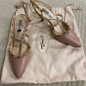 Sarah Jessica Parker Inc International Concept Studded Kitten Heel Pumps